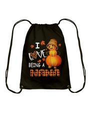 I Love Being A Nana - Pumpkin Drawstring Bag tile