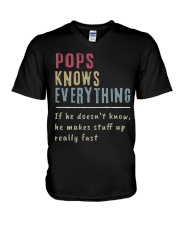 Pops Knows Everything N V-Neck T-Shirt tile