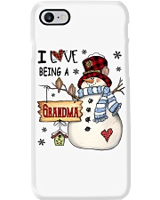 I Love Being Grandma Snowman Xmas Phone Case tile
