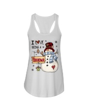 I Love Being Grandma Snowman Xmas Ladies Flowy Tank tile