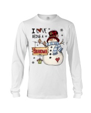 I Love Being Grandma Snowman Xmas Long Sleeve Tee tile