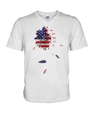 hunting-fishing-sunshine V-Neck T-Shirt tile