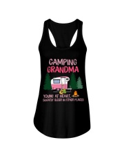grandma camping Ladies Flowy Tank tile