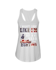 hunting-listen Ladies Flowy Tank tile