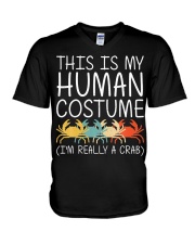 Crab Halloween Human Costume Decapod Ocean Easy V-Neck T-Shirt thumbnail