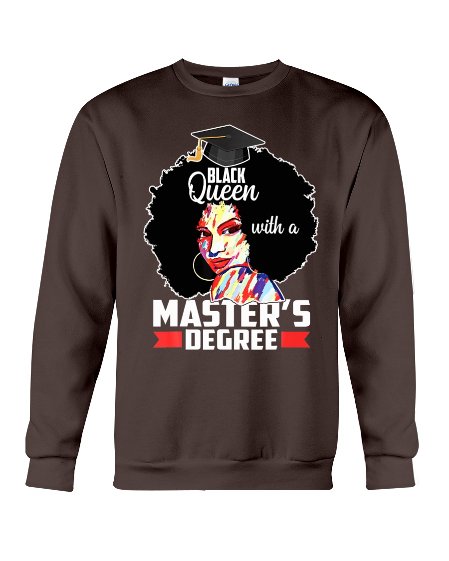 Masters Degree Educated Melanin Black Queen Crewneck Sweatshirt