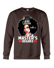 Masters Degree Educated Melanin Black Queen Crewneck Sweatshirt front