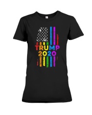 LGBT Gay Pride Rainbow USA Flag Election 2020 Premium Fit Ladies Tee thumbnail