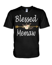 Blessed Memaw V-Neck T-Shirt thumbnail