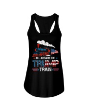 All Aboard The Trump Train 2020 American Flag Ladies Flowy Tank thumbnail
