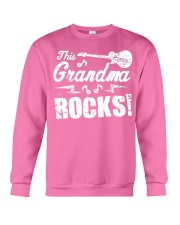 This Grandma Rocks Guitar Rock N Roll Funny Crewneck Sweatshirt front