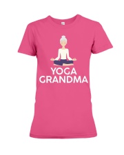 Yoga Grandma Cool Meditating Grandmother Premium Fit Ladies Tee front