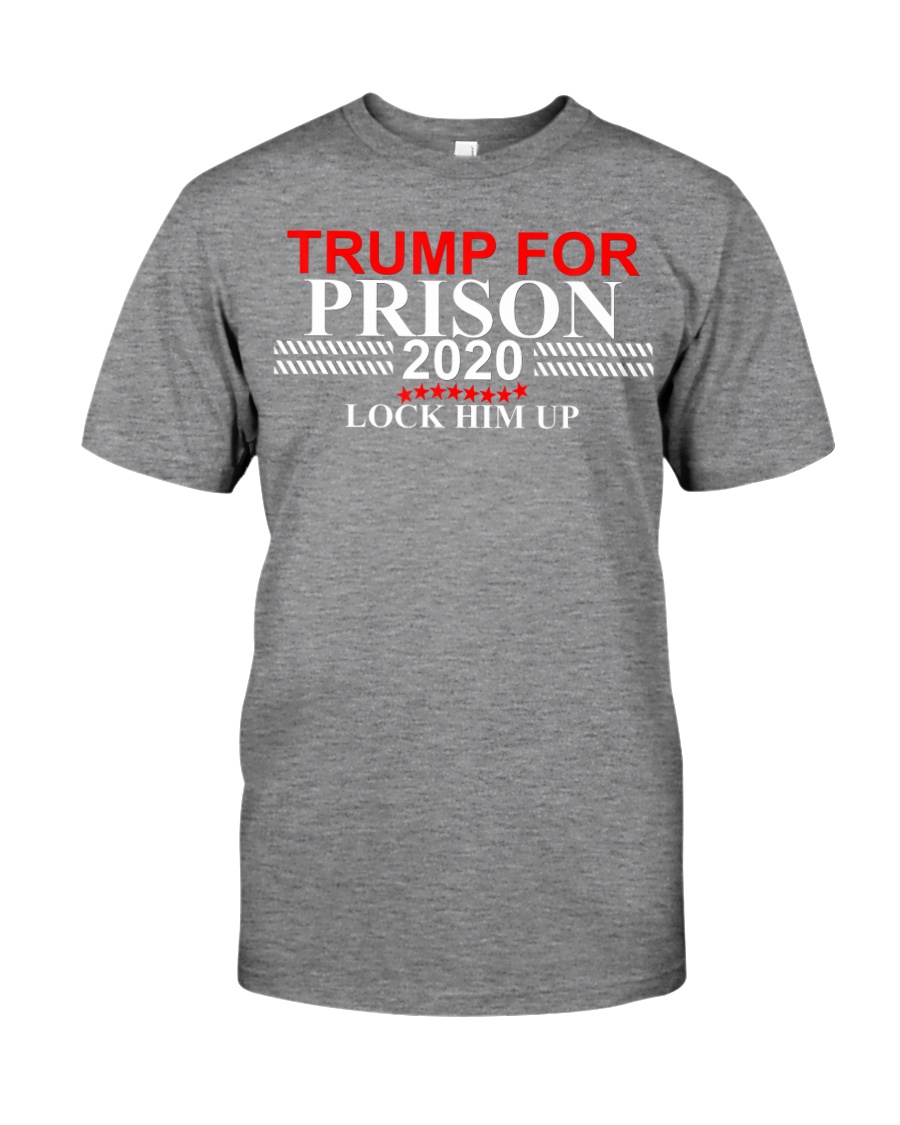 Trump For Prison 2020 Lock Him Up Premium Fit Mens Tee