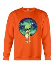Alien And The Cat Crewneck Sweatshirt front