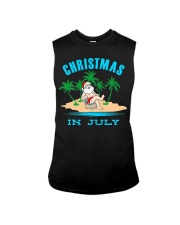 Merry Christmas In July Funny Santa Xmas Party Sleeveless Tee thumbnail