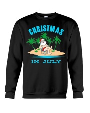 Merry Christmas In July Funny Santa Xmas Party Crewneck Sweatshirt thumbnail