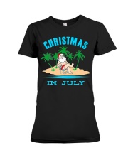 Merry Christmas In July Funny Santa Xmas Party Premium Fit Ladies Tee thumbnail