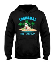 Merry Christmas In July Funny Santa Xmas Party Hooded Sweatshirt thumbnail