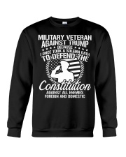 Military Veterans Against Trump 2020 USA Election Crewneck Sweatshirt thumbnail