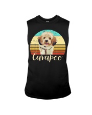 Cute Cavapoo Dog Vintage Pet Owner Graphic Sleeveless Tee thumbnail