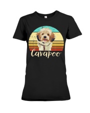 Cute Cavapoo Dog Vintage Pet Owner Graphic Premium Fit Ladies Tee thumbnail
