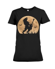 Halloween Guitar Costume Werewolf Rock Guitarist Premium Fit Ladies Tee thumbnail