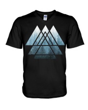 Forest Design V-Neck T-Shirt tile