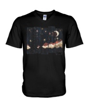 Forest Night V-Neck T-Shirt tile