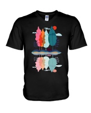 Bear Beautiful Nature V-Neck T-Shirt tile