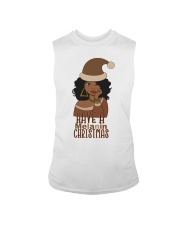 Have a melanin christmas Afro Santa African American Christmas Black Santa Black People Christmas Africa Christmas African American History Sleeveless Tee tile
