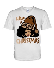 2-Afro Santa lighter 1 V-Neck T-Shirt tile