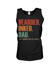 Bearded Inked Black Dad Unisex Tank tile