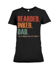 Bearded Inked Black Dad Premium Fit Ladies Tee tile