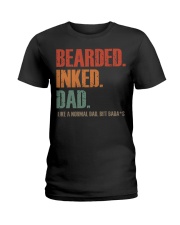 Bearded Inked Black Dad Ladies T-Shirt tile