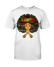 Blacknificent Words Art Afro Natural Hair Black Premium Fit Mens Tee tile