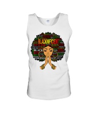 Blacknificent Words Art Afro Natural Hair Black Unisex Tank tile