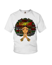 Blacknificent Words Art Afro Natural Hair Black Youth T-Shirt tile