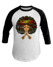 Blacknificent Words Art Afro Natural Hair Black Baseball Tee tile