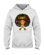 Blacknificent Words Art Afro Natural Hair Black Hooded Sweatshirt tile