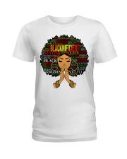 Blacknificent Words Art Afro Natural Hair Black Ladies T-Shirt tile