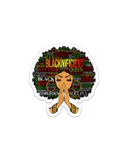 Blacknificent Words Art Afro Natural Hair Black Sticker tile