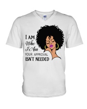 Afro woman-1-1 V-Neck T-Shirt tile