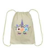 gold powder decorative watercolor unicorn Drawstring Bag tile