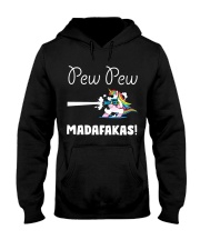 Funny Unicorn - Pew pew - Madafakas Hooded Sweatshirt tile