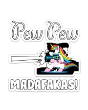Funny Unicorn - Pew pew - Madafakas Sticker tile