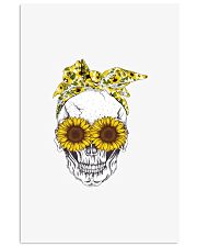 Skull And Sunflower Vertical Poster tile