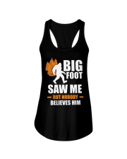 Bigfoot- saw me but nobody believes him Ladies Flowy Tank tile