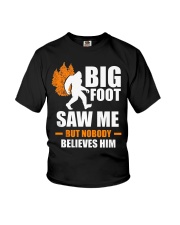 Bigfoot- saw me but nobody believes him Youth T-Shirt tile
