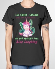 I am sweet - oh for heave's sake Ladies T-Shirt garment-tshirt-ladies-front-01