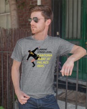 Current stress level cantona away at palace 1995 Premium Fit Mens Tee lifestyle-mens-crewneck-front-2